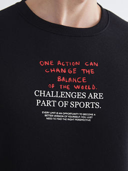 Bisiklet Yaka Erkek Sweatshirt