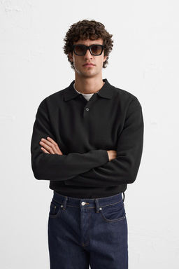 VISCOSE BLEND KNIT POLO SHIRT - Zara фото 4