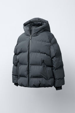 ABRIGO ACOLCHADO ETIQUETA WATER REPELLENT / Gris - Zara фото 2