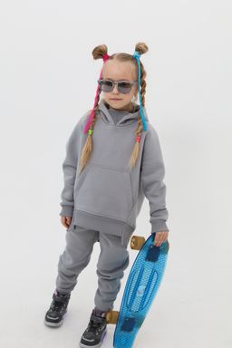 Худи for kids COLOUR MIX, серый - Inzibe фото 4