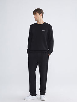Bisiklet Yaka Erkek Sweatshirt