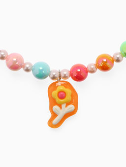 Набор детских украшений Выбражулька «Цветы», 4 предмета: 2 заколки, кулон, браслет d=6 см бежевый