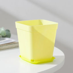 Цена за 5 шт. Горшок для цветов с поддоном, 7×7×7.5 см, 200 мл, пластиковый, МИКС