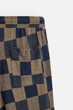 CHECK KNIT TROUSERS - Zara фото 9