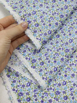 Импорт. хлопок Летняя романтикацв.голубой, ш.1.45м, хлопок-100%, 105гр/м.кв - Купава фото 5