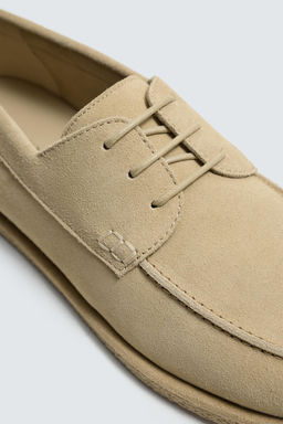 CASUAL LEATHER DECK SHOES - Zara фото 3