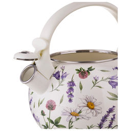 ЧАЙНИК AGNESS ЭМАЛИРОВАННЫЙ СО СВИСТКОМ СЕРИЯ FLOWER STORY, 2,2 Л  фото 6