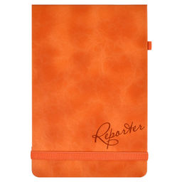 Записная книжка, 130x200 мм, арт.50193/ 15 ЖАТКА ОРАНЖЕВЫЙ ( (кожзам, 96л., твёрдый переплёт, тониро