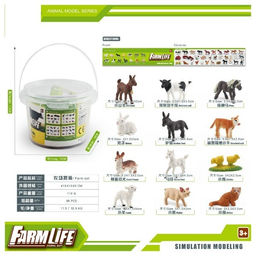 Игровой набор "Ферма" животные 12шт. (Y23414179) в ведерке