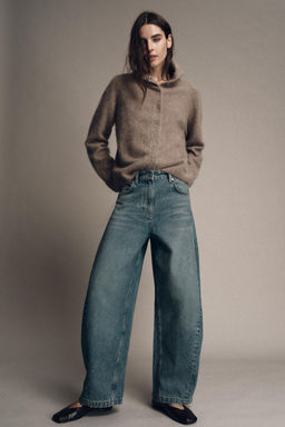 ZW COLLECTION ANKLE BALLOON MID-WAIST JEANS