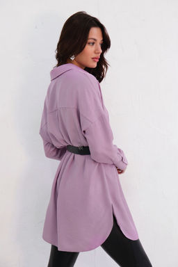 Базовая удлинённая рубашка свободного силуэта - Martichelli фото 108