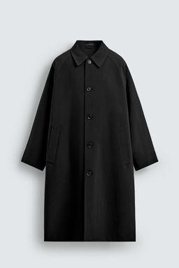 OVERSIZE WOOL BLEND TRENCH COAT - Zara фото 7
