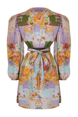 TRENDYOLMILLA Cicek Desenli Mini Dokuma Cut Out/Pencere %100 Pamuklu Plaj Elbisesi TBESS23EL00140  фото 21