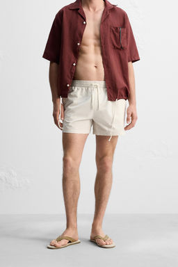 REGULAR SEERSUCKER SWIMMING TRUNKS - Zara фото 2