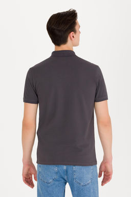 Мужская антрацитовая футболка с воротником поло Basic - U.s. polo assn фото 5