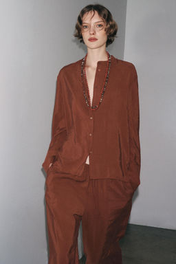 ZW COLLECTION FLOWING SHIRT - Zara фото 5