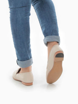 06-PDJ70-2 BEIGE Туфли женские (натуральная кожа) - Фабричный китай фото 3