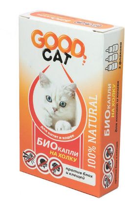 Капли Good Cat БИО для Котят и Кошек от блох и клещей 1мл (уп. 3шт) FG11204