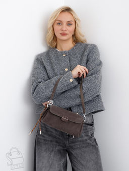 Сумка женская кожаная 6660VG gray Vitelli Grassi