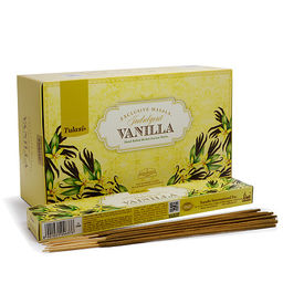Благовония TULASI Exclusive Masala Vanilla Indulgence блок 12шт светлые с пыльцой