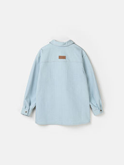 Рубашка джинсовая "Серо-голубой" 7+