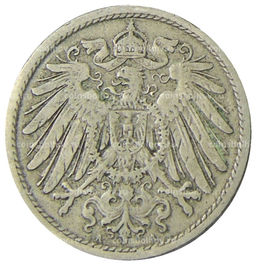 Монета 10 пфеннигов 1900 года А Германия