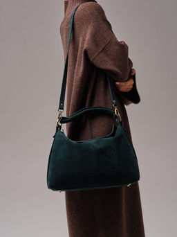 Замшевая сумка на плечо Deboro 30900 форест