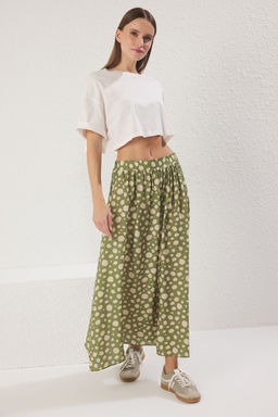 TRENDYOLMILLA Puantiye Desenli A-line/Can Maxi Uzun Boy Dokuma Etek TWOSS25ET00156  фото 3