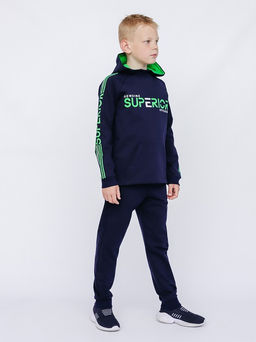 CRB wear/!CWJB 90111-41 Комплект для мальчика (толстовка, брюки),темно-синий/Ex.Cherubino  фото 11