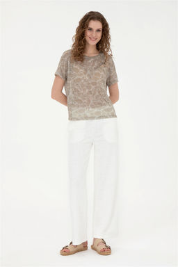 Женские спортивные штаны цвета экрю