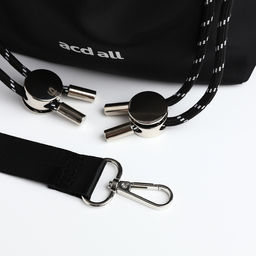 Сумка женская 20*7*18 отд на клапане, регул. ремень, черный - Simaland фото 6