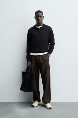 100% WOOL KNIT POLO SHIRT