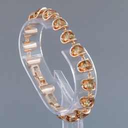 Султанит, браслет Кимберли, покрытие под золото, длина 18см - Agat77 фото 2