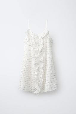 VESTIDO LENTEJUELAS VOLANTE / Blanco roto - Zara фото 2