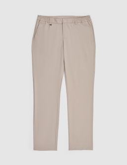 Bej Slim Fit Esnek Bel Klasik Jogger Pantolon