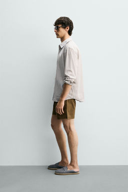 CAMISA REGULAR FIT RAYAS / Rayas marrones - Zara фото 4