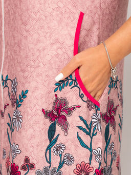 Халат женский кулирка на молнии Купон розовый - Домтрик фото 6