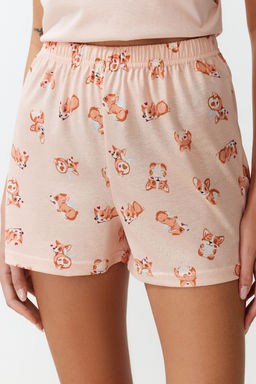 Mavi Hayvan Desenli Sortlu Orme Pijama Tak?m? THMSS24PT00198 - Trendyolmilla фото 5