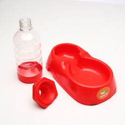 Автопоилка малая со съёмной бутылкой, 260 мл, красная - Пижон фото 9