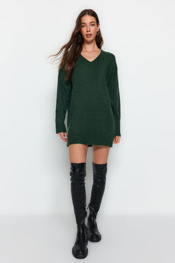 TRENDYOLMILLA Antrasit Mini Triko Genis Kal?p Yumusak Dokulu Elbise TWOAW24EL00086  фото 32