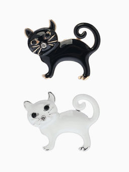 Цена за 12 шт. Брошь «Бродячий кот», МИКС