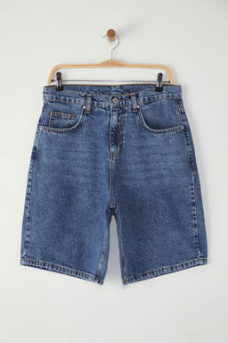 TRENDYOL MAN Mavi Baggy Fit More Sustinable Kot Sort TMNSS25SR00054 - Trendyolmilla фото 8