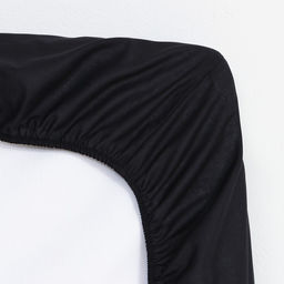 Простыня на резинке Этель 180*200*25, цв.черный, 100% хлопок, поплин 125г/м2  фото 3