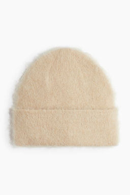 Gorro beanie en punto mullido de mezcla de lana