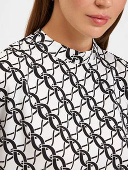 10200270380 Блузка жен. Trieste черный принт - Concept club фото 4