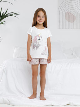 К 1648/сахар,розовый,лесная тайна пижама для дев