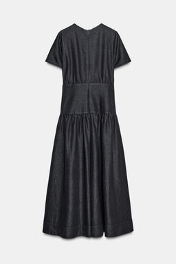 ZW COLLECTION DENIM MIDI DRESS - Zara фото 7