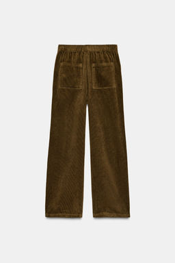 ZW COLLECTION WIDE-LEG CORDUROY TROUSERS - Zara фото 9