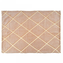 Подстилка-плед для животных 50х70см Ромбы беж, велсофт Bamboo набивной, полиэстер 100%, плотность 260г/м2, упаковка Пакет ПП 35х45см, т.м. Pet toys  фото 2