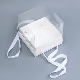 Коробка для торта с прозрачной крышкой, белая, 17?17?15 см - UPAK LAND фото 2
